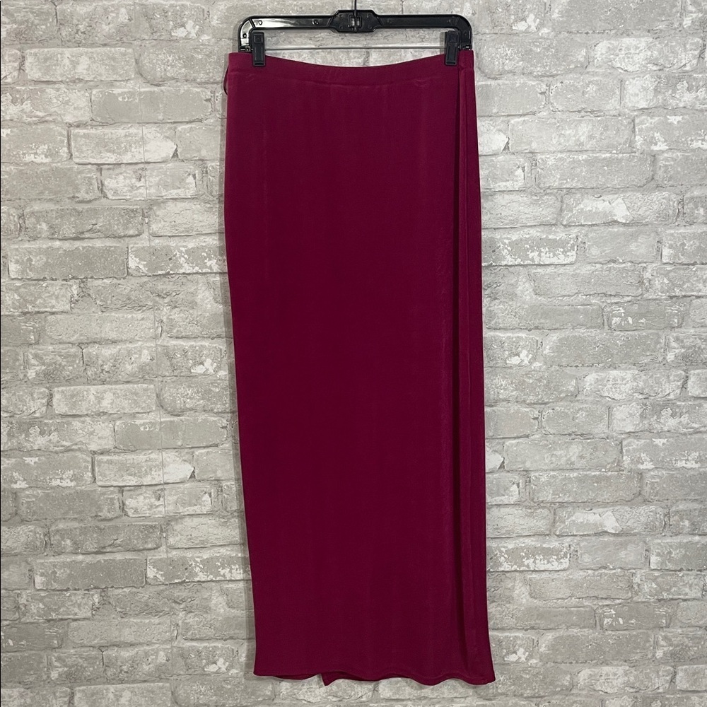 MABLE Raspberry High Slit Maxi Skirt - Picture 3 of 5